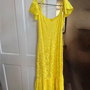 Staud Yellow Floral Sun Dress - Super cute!